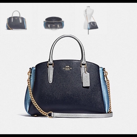 NEW!! Coach Medium Sage Carryall In Colorblock - Picture 8 of 8